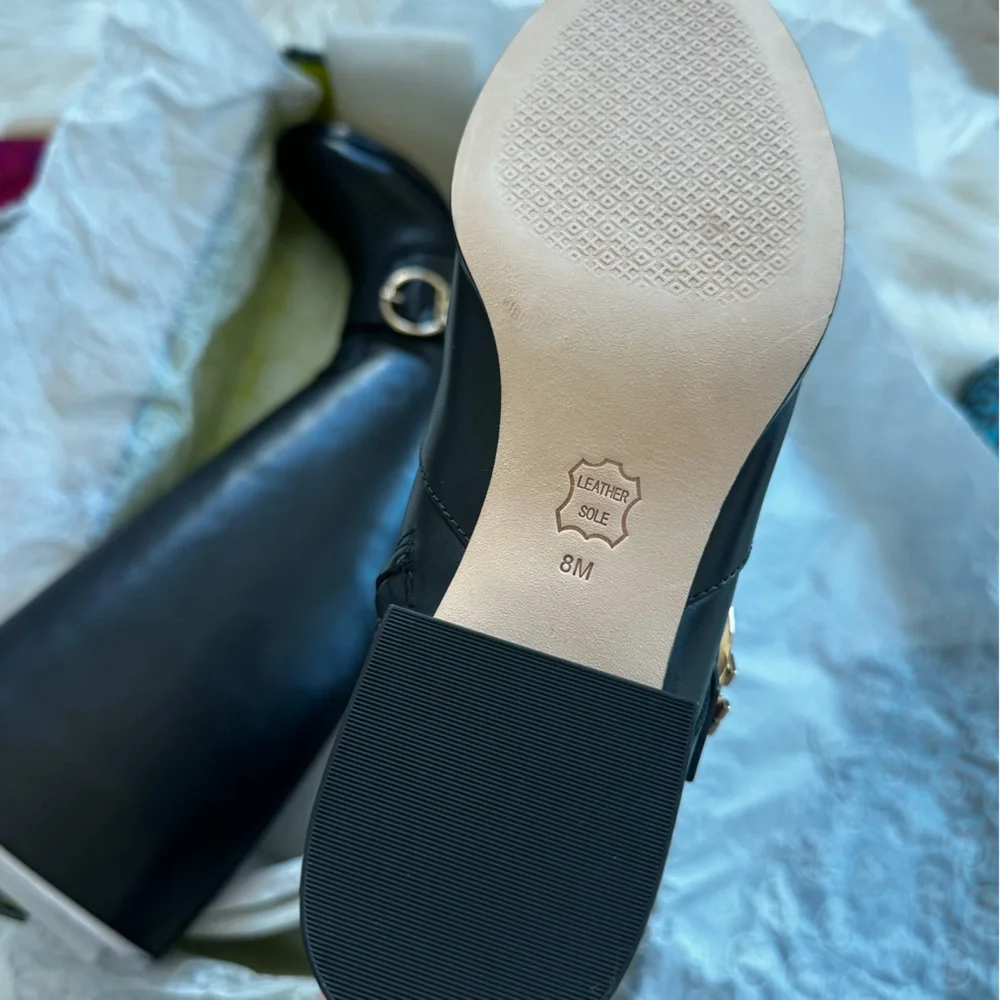 Tory Burch Sofia Buckled  Riding Boots - Extended Width